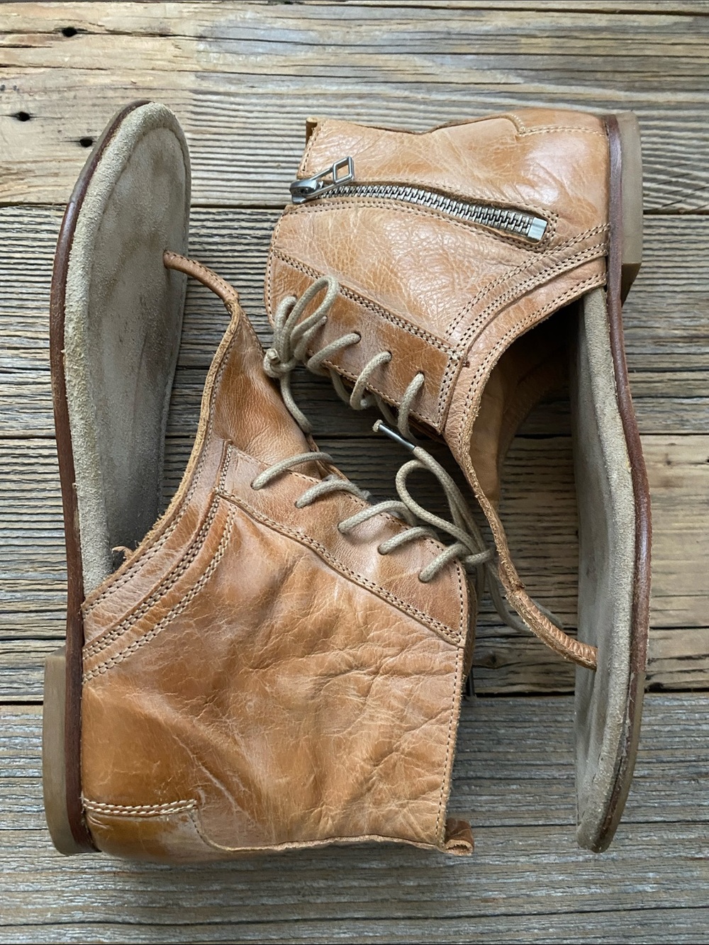 All Saints Distressed Leather Thong Sandals. 38.